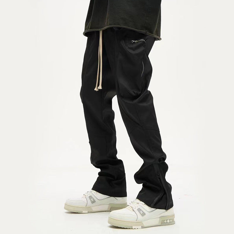 American Street Multi-pocket Cargo Pants Straight Ins Mechanical Style